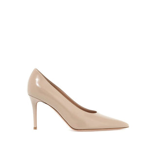 Zapatos de tacón alto de piel de becerro beige