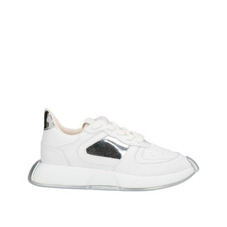 Chunky-Sneaker aus weißem Kalbsleder
