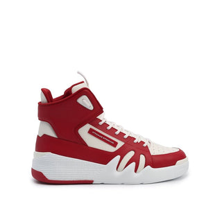 Mehrfarbige High-Top-Sneaker aus Kalbsleder