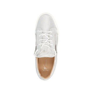 Silver Fabric Sneakers