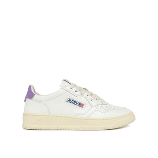 Weiße Low-Top-Sneaker aus Leder