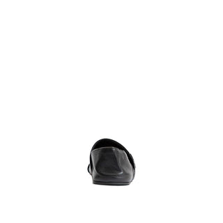 Black Calfskin Slippers