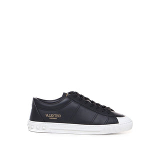 Zapatillas de piel de becerro negra