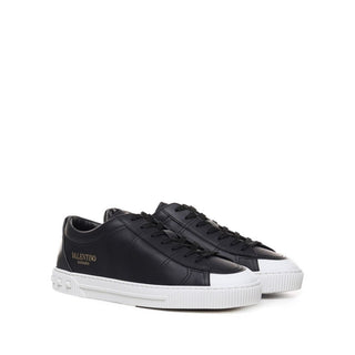 Zapatillas de piel de becerro negra