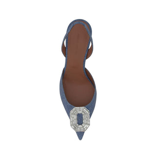 Blue Nubuc Leather Pumps
