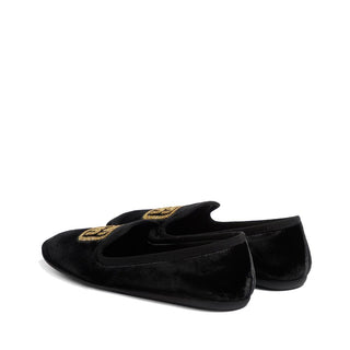Schwarze Stoffballerinas