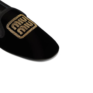 Schwarze Stoffballerinas