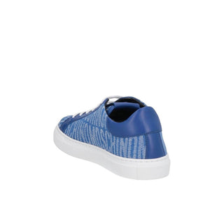 Blue Leather Sneakers