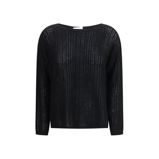 Schwarzer Kaschmirpullover