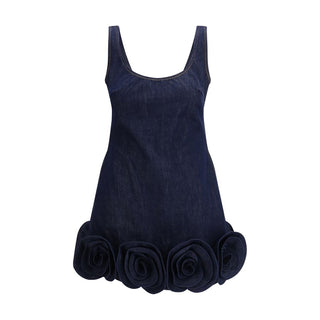 Blaues Freizeitkleid aus Baumwolle