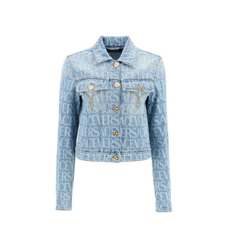 Blaue Jeansjacke aus Baumwolle