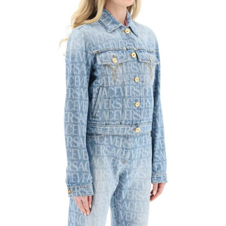Blaue Jeansjacke aus Baumwolle