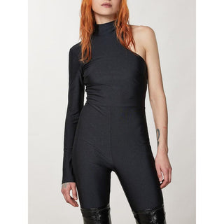 Schwarzer Polyamid-Jumpsuit