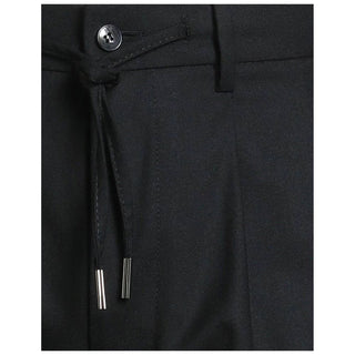 Schwarze Freizeithose aus Elastan