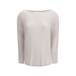 Weißer Kaschmirpullover