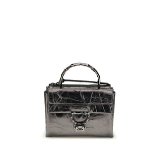 Bolso de mano de cuero de becerro negro Bos Taurus