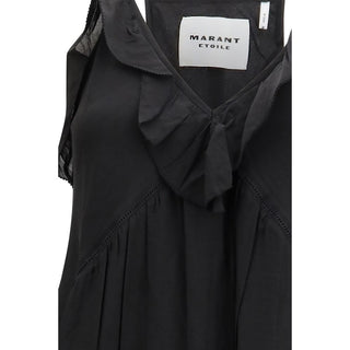 Vestido casual de algodón negro