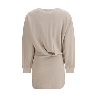 Beige Cotton Casual Dress