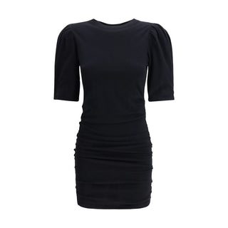 Schwarzes Baumwoll-Freizeitkleid