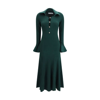 Vestido casual bicolor de viscosa