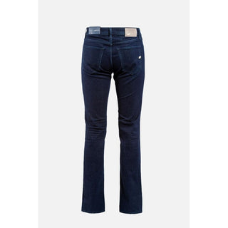 Jeans de pierna recta de algodón azul