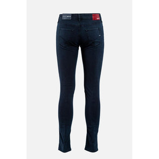 Jeans ajustados de algodón azul