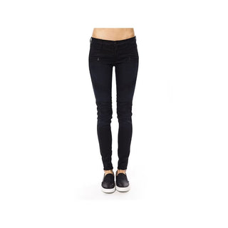 Blue Cotton Skinny Pants