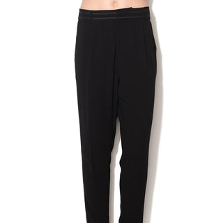 Schwarze legere Hose aus Polyester