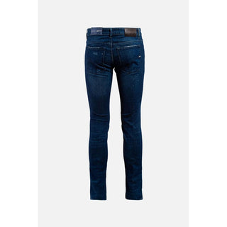 Jeans ajustados de algodón azul