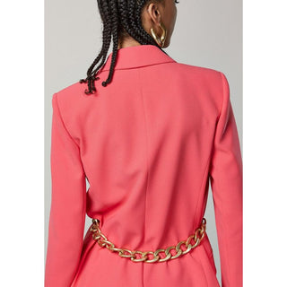 Traje de falda rojo de poliéster