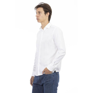 Camiseta de manga larga de algodón blanca