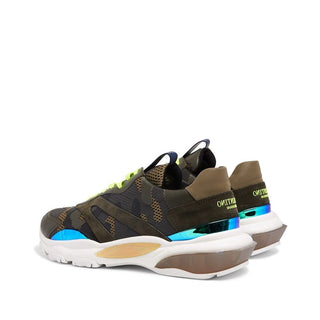 Bicolor Fabric Athletic Sneakers