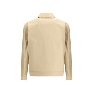 Beige Cotton Full-Length Jacket