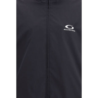 Chaqueta con caparazón de poliéster negra
