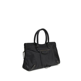 Bolso de mano de poliamida negro