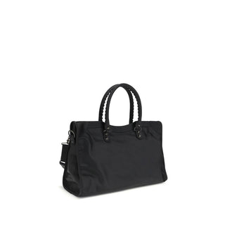 Bolso de mano de poliamida negro