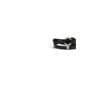Armband aus schwarzem Kalbsleder (Bos Taurus)