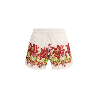 Pantalones cortos de poliéster multicolor