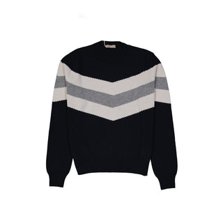 Blaues Woll-Sweatshirt