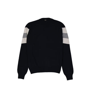 Blaues Woll-Sweatshirt