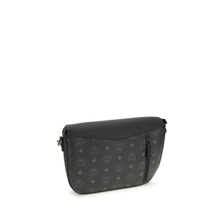 Bolso de hombro Bos Taurus de piel de becerro negra