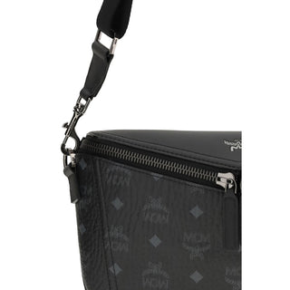 Bolso de hombro Bos Taurus de piel de becerro negra