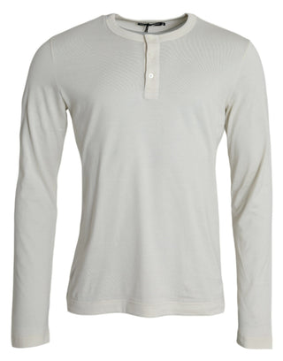 Camiseta de manga larga de algodón blanca