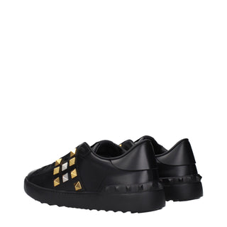 Black Leather Sneakers