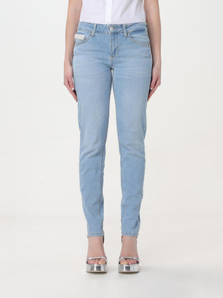 Blaue Jeans mit geradem Bein aus Baumwolle