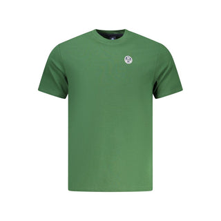Camiseta verde de algodón para hombre