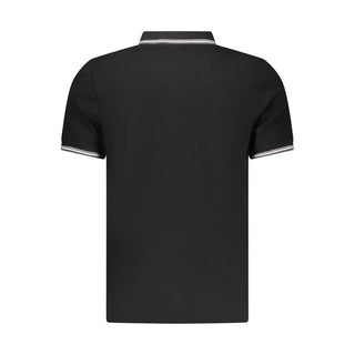 Black Cotton Men Polo
