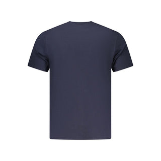 Blaues Baumwoll-Herren-T-Shirt