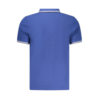Blaues Baumwoll-Polohemd für Herren