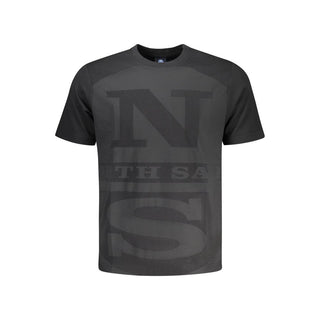 Schwarzes Herren-T-Shirt aus Baumwolle